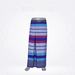 Boys Lungi-Royal Blue Purple Turquoise